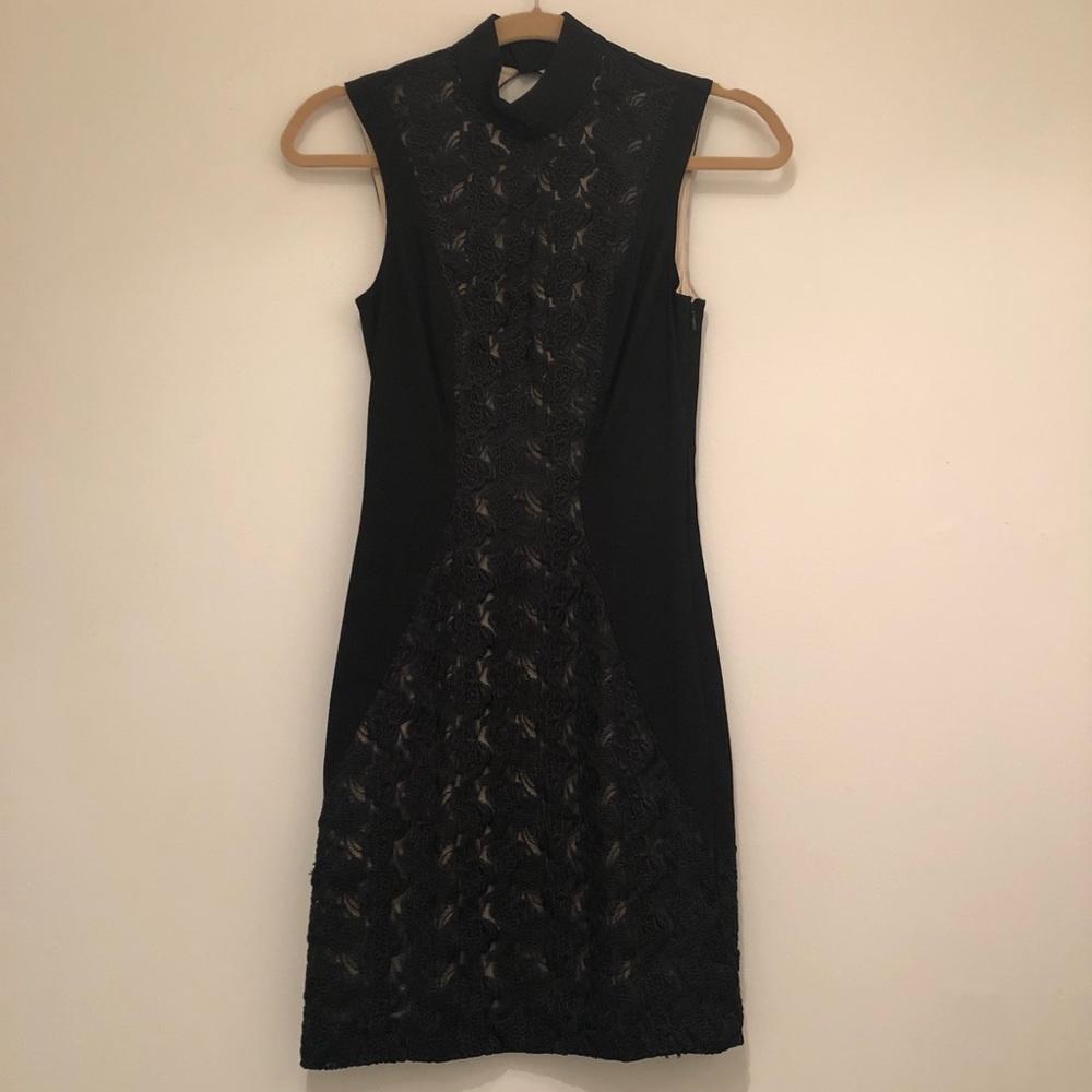 Bebe mock neck cocktail dress